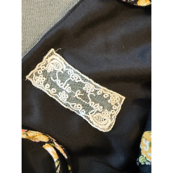 NWOTs Sadie & Sage black floral strappy V neck maxi dress Size S boho Romantic - Picture 8 of 9